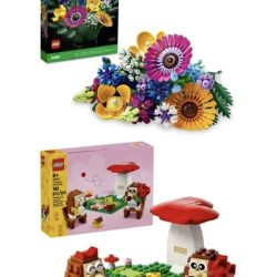 LEGO Wildflower Bouquet 10313 and LEGO Hedgehog Picnic